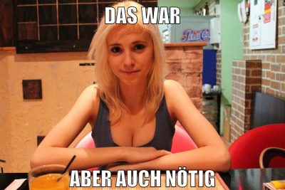 das war aber auch nötig