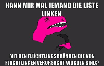 kann mir mal jemand die liste linken mit den flüchtlingsbränden die von flüchtlingen verursacht worden sind?