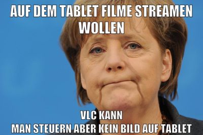auf dem tablet filme streamen wollen vlc kann man steuern aber kein bild auf tablet