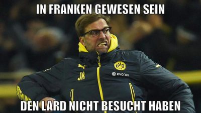 in franken gewesen sein den lard nicht besucht haben