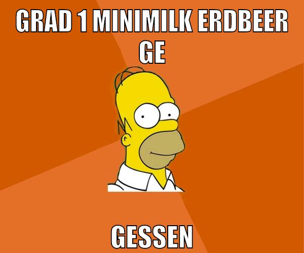 grad 1 minimilk erdbeer ge gessen