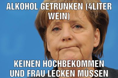 Alkohol getrunken (4Liter Wein) Keinen hochbekommen und Frau lecken müssen