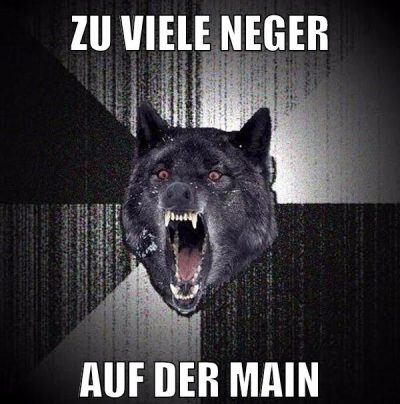 zu viele neger auf der main