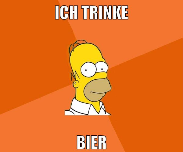 ich trinke bier