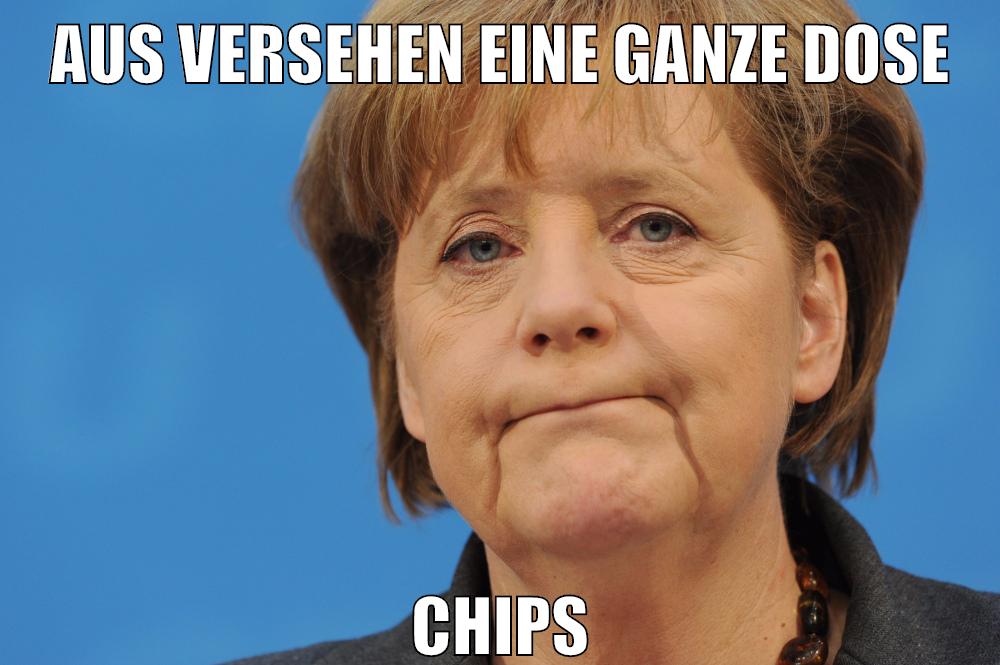 aus versehen eine ganze dose chips