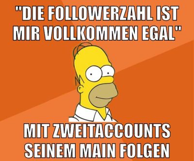 "die followerzahl ist mir vollkommen egal" mit zweitaccounts seinem main folgen