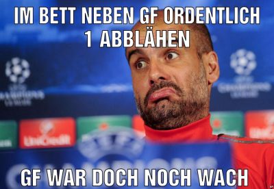 Im Bett neben GF ordentlich 1 abblähen GF war doch noch wach