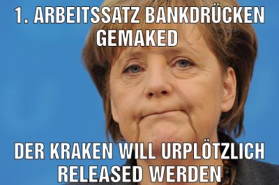 1. Arbeitssatz Bankdrücken gemaked Der Kraken will urplötzlich released werden