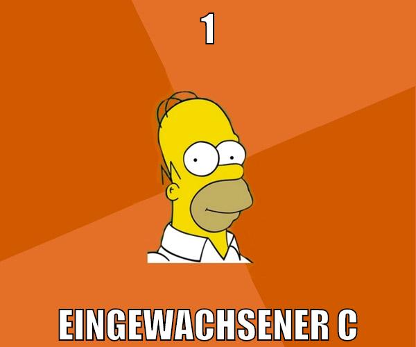 1 eingewachsener c