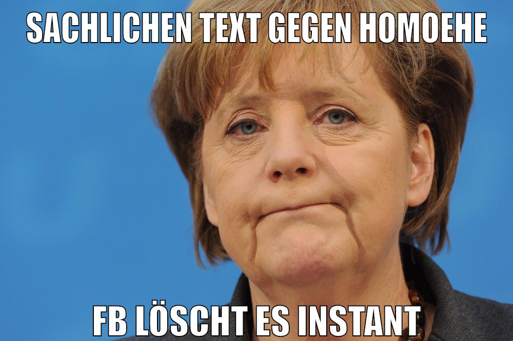 sachlichen text gegen homoehe fb löscht es instant