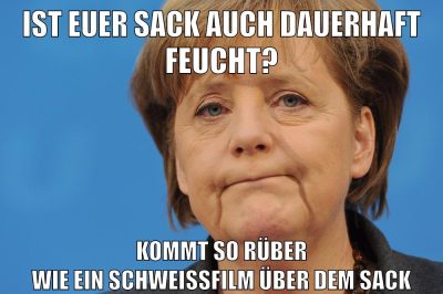 ist euer sack auch dauerhaft feucht? kommt so rüber wie ein schweißfilm über dem sack