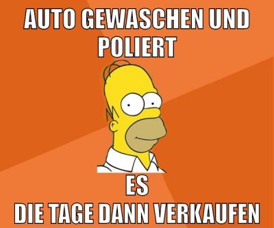 auto gewaschen und poliert es die tage dann verkaufen