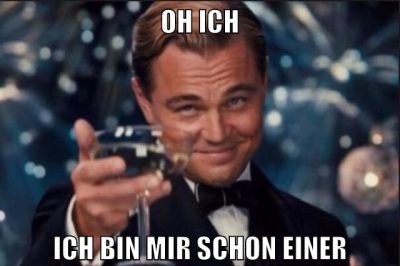 oh ich ich bin mir schon einer