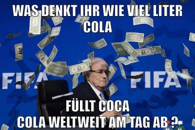 was denkt ihr wie viel liter cola füllt coca cola weltweit am tag ab ?