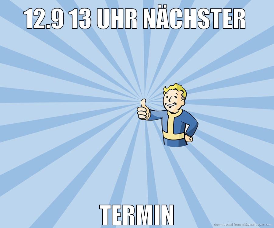 12.9 13 uhr nächster termin