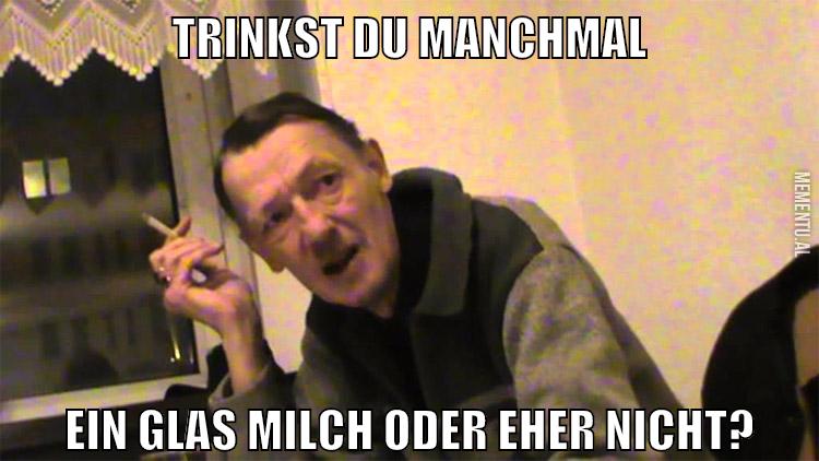 trinkst du manchmal ein glas milch oder eher nicht?
