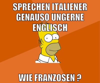 sprechen italiener genauso ungerne englisch wie franzosen ?