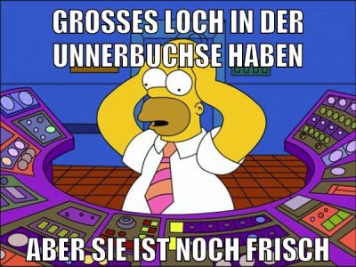 großes loch in der unnerbuchse haben aber sie ist noch frisch