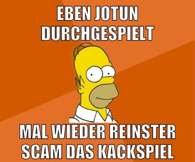 eben jotun durchgespielt mal wieder reinster scam das kackspiel