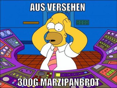 aus versehen 300g marzipanbrot