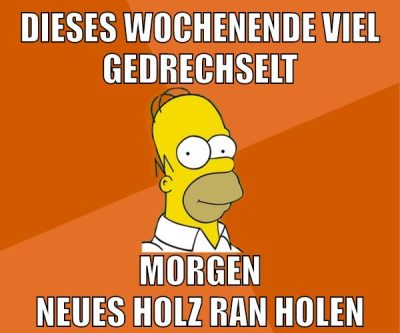 dieses wochenende viel gedrechselt morgen neues holz ran holen