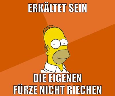 erkältet sein die eigenen fürze nicht riechen