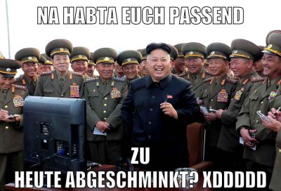 na habta euch passend zu heute abgeschminkt? xDDDDD
