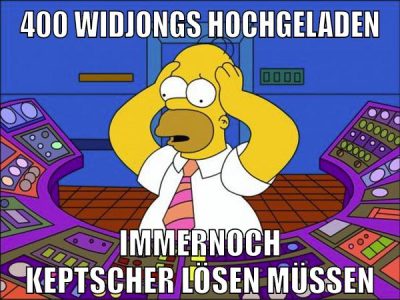 400 widjongs hochgeladen immernoch keptscher lösen müssen