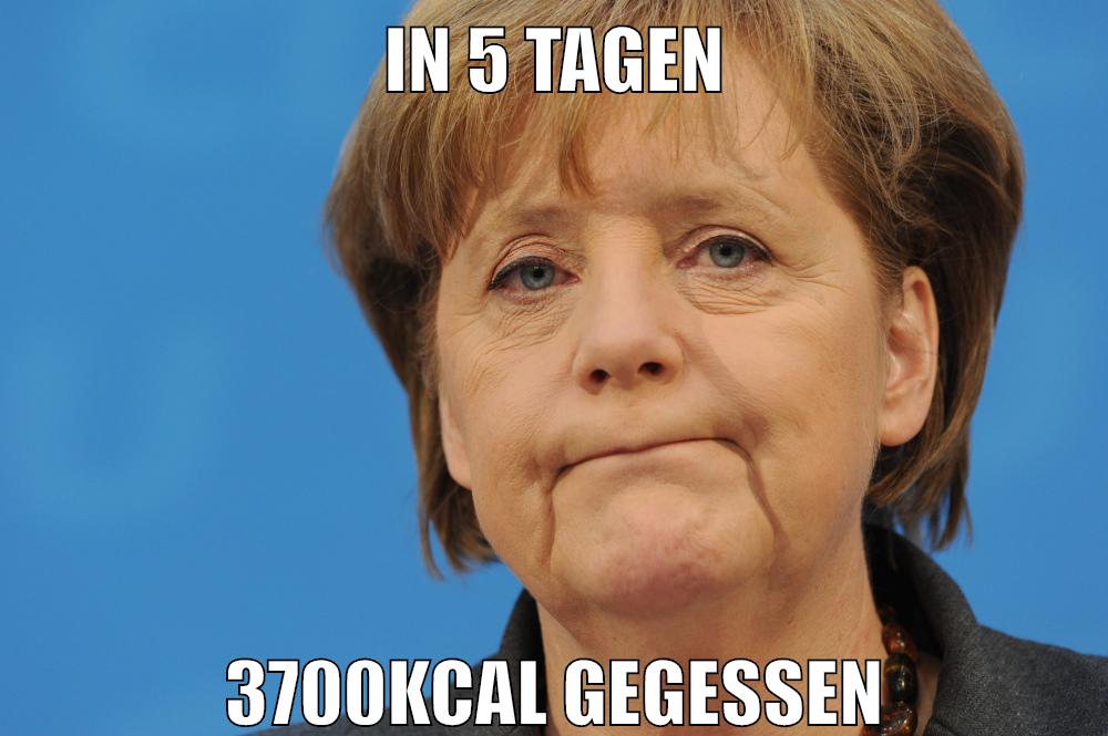 in 5 tagen 3700kcal gegessen