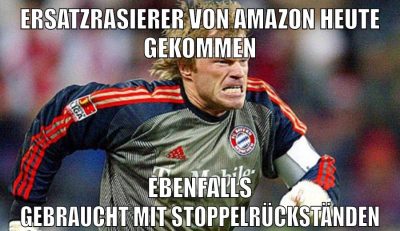 Ersatzrasierer von amazon heute gekommen ebenfalls gebraucht mit stoppelrückständen
