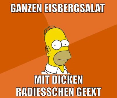ganzen eisbergsalat mit dicken radiesschen geext