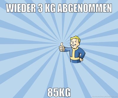 wieder 3 kg abgenommen 85kg