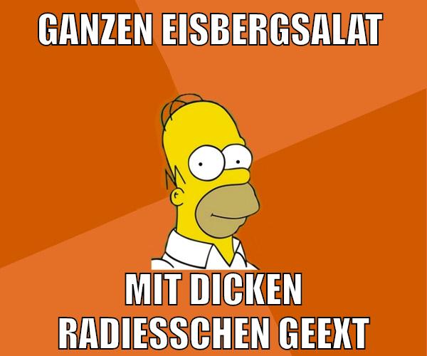 ganzen eisbergsalat mit dicken radiesschen geext