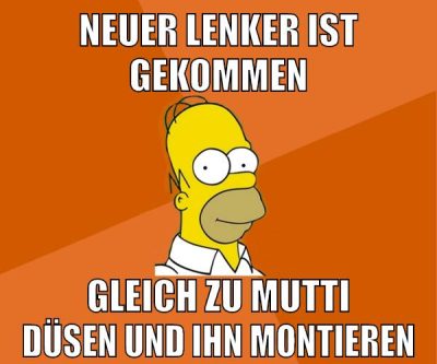 neuer lenker ist gekommen gleich zu mutti düsen und ihn montieren