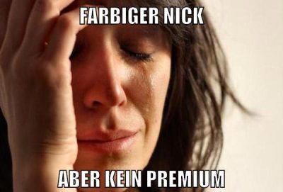 farbiger nick aber kein premium