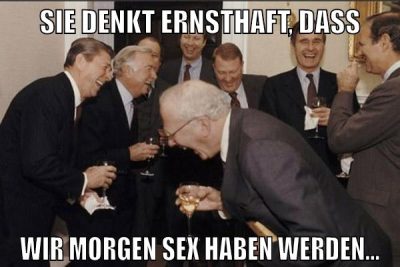 sie denkt ernsthaft, dass wir morgen sex haben werden...