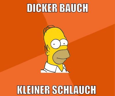 dicker bauch kleiner schlauch