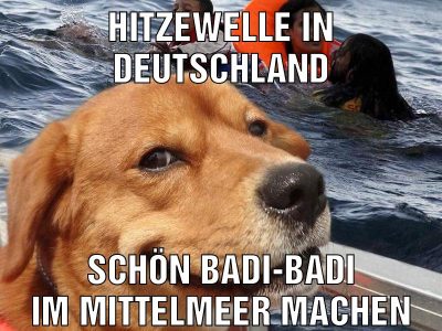 Hitzewelle in Deutschland Schön Badi-badi im Mittelmeer machen