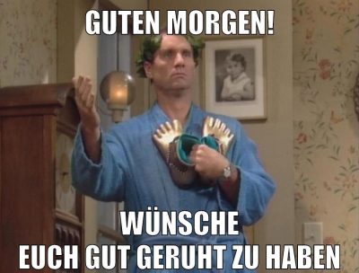 Guten Morgen! Wünsche euch gut geruht zu haben