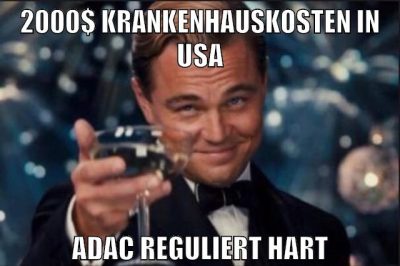 2000$ Krankenhauskosten in USA ADAC reguliert hart