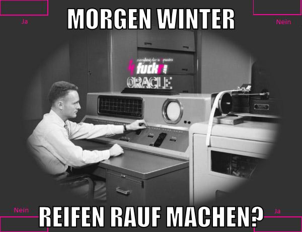 morgen winter reifen rauf machen?