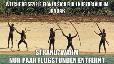 welche reiseziele, eignen sich für 1 kurzurlaub im januar strand/warm nur paar flugstunden entfernt