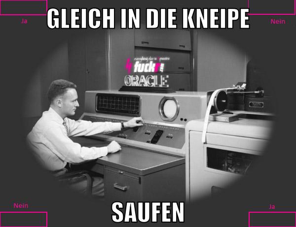gleich in die kneipe saufen