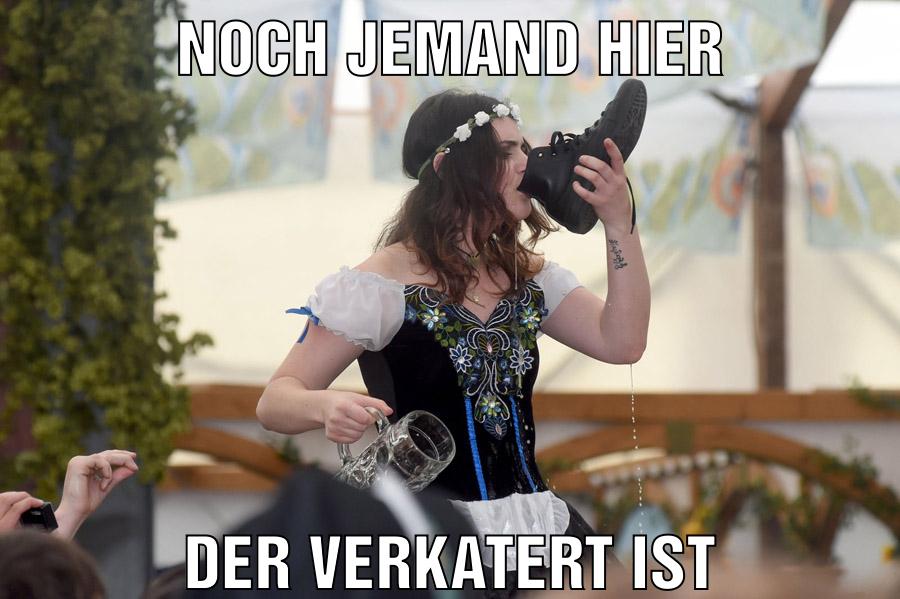 Noch jemand hier Der verkatert ist