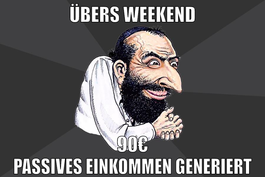 übers weekend 90€ passives einkommen generiert