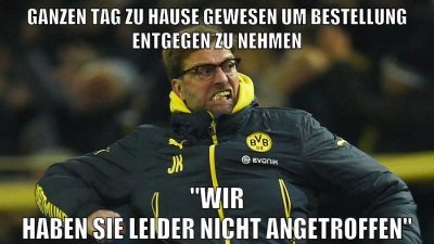 ganzen tag zu hause gewesen um bestellung entgegen zu nehmen "wir haben sie leider nicht angetroffen"