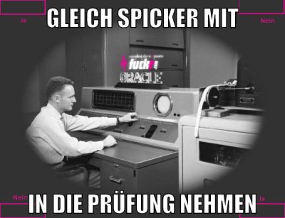 gleich spicker mit in die prüfung nehmen