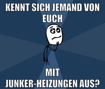 Kennt sich jemand von euch mit JUNKER-Heizungen aus?