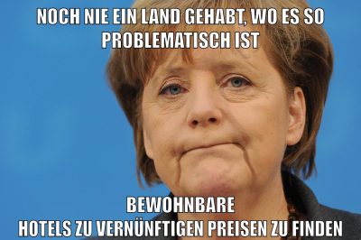 noch nie ein land gehabt, wo es so problematisch ist bewohnbare hotels zu vernünftigen preisen zu finden