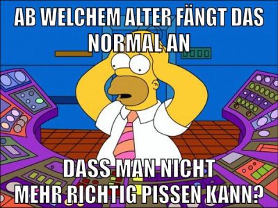 ab welchem alter fängt das normal an dass man nicht mehr richtig pissen kann?